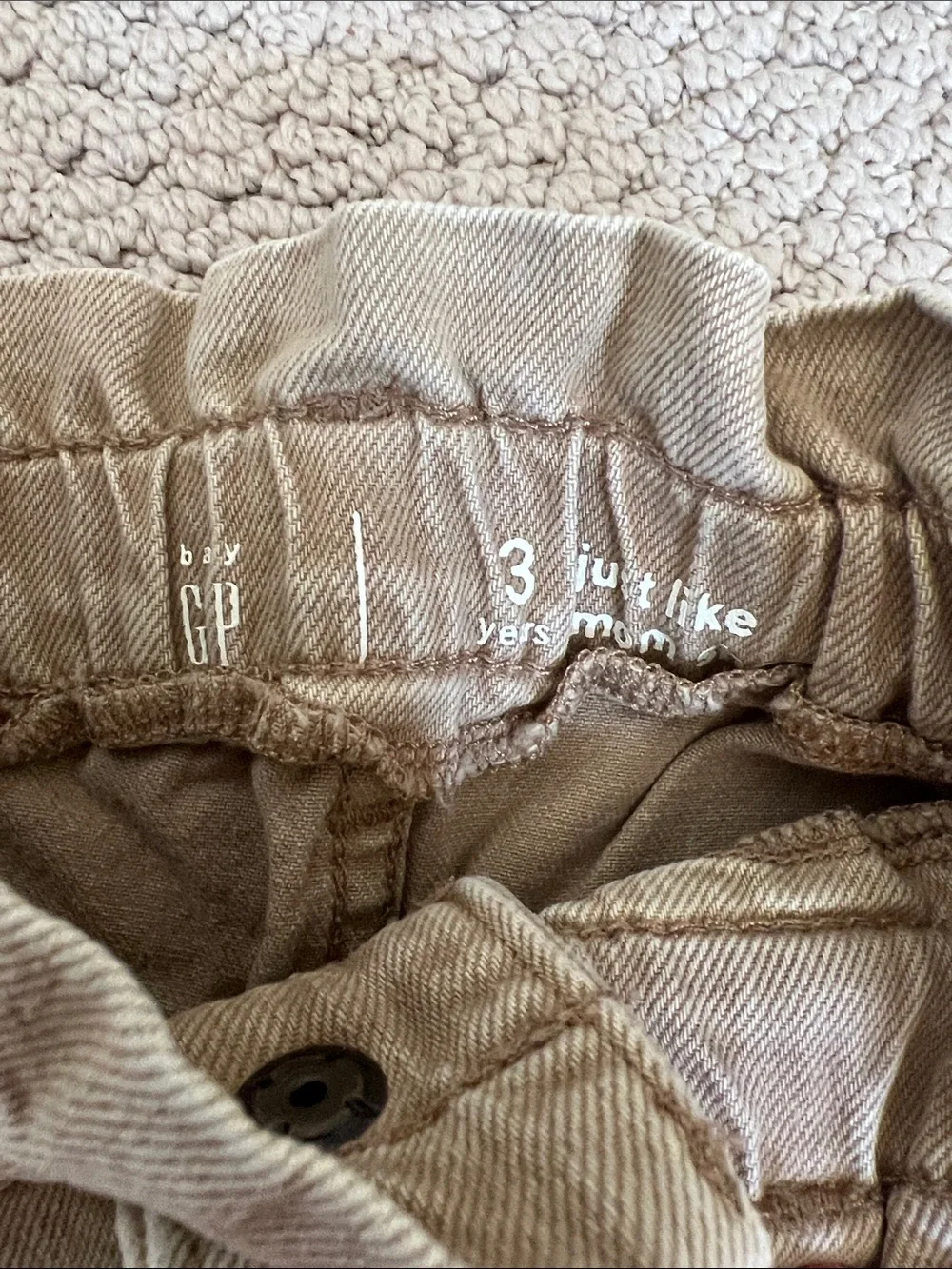BabyGAP Tan Paperbag Waist Denim Shorts